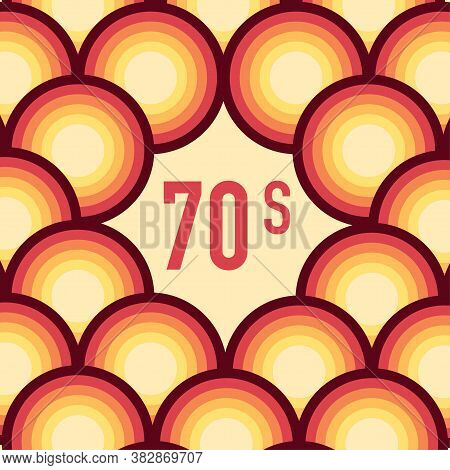70s, 1970 Abstract Vector Stock Retro Lines Background. Vector Illustration.
