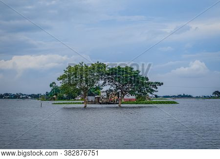 The View Of Titas River At Bangladesh