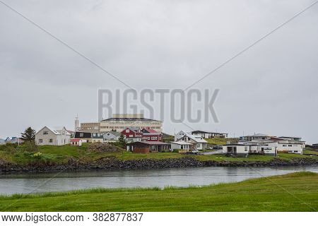 Town Of Stykkisholmur On Snaefellsnes Peninsula In West Iceland