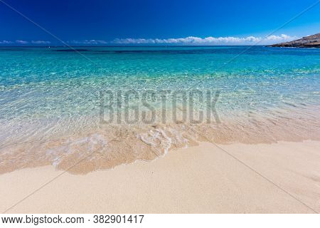 Beautiful sandy beach of Cala Mesquida, Mallorca, Mediterranean Sea, Balearic islands, Spain