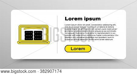 Line Buy Cinema Ticket Online Icon Isolated On White Background. Service Concept. Colorful Outline C