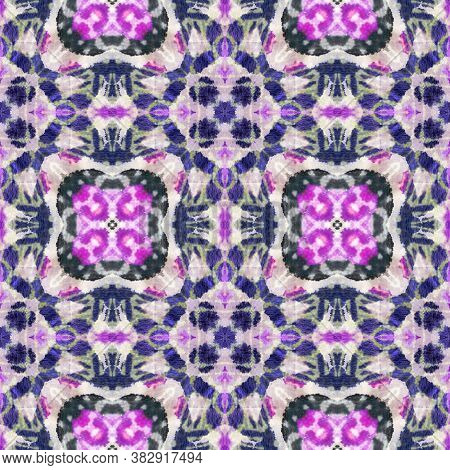 Arab Pattern. Seamless Tie Dye Illustration. Ethnic Japanese Print. Abstract Kaleidoscope Print. Pin