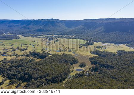 Aerial View Of The Kanimbla Valley In The Blue Mountains In New South Wales In Australia