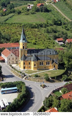 DESINIC, CROATIA - JULY 14, 2011: Saint George Parish Church in Desinic, Croatia