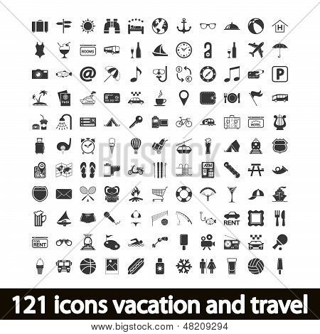121 图标度假和旅行