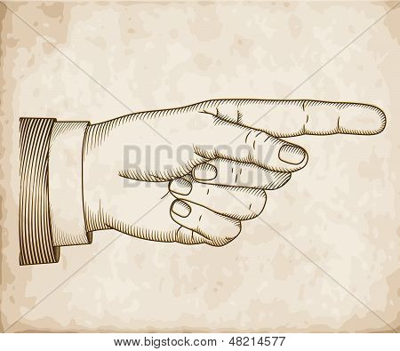 มือกับนิ้วชี้ Eps เวกเตอร์ 10