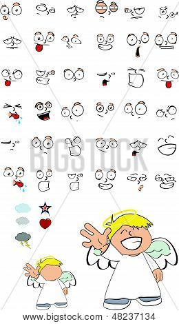 angel kid cartoon set1