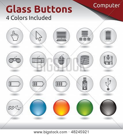 Glas-Buttons - Computer