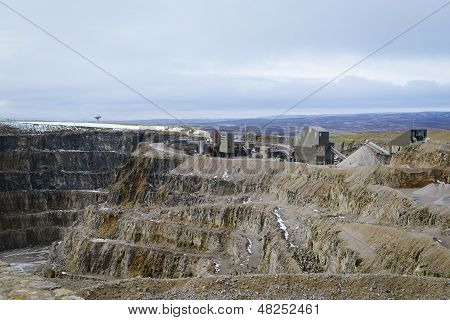 Arbejder sten stenbrud