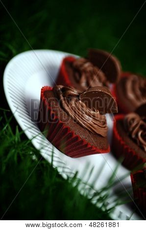 Mørk chokolade Orange Cupcakes