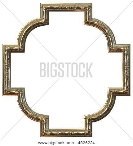 Imagine o quadro de ouro com um padrão decorativo