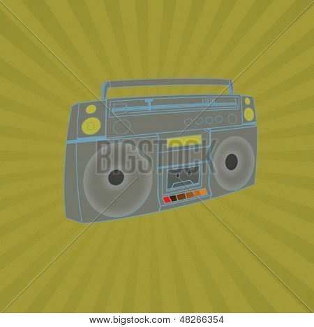 한 Boombox의 그림