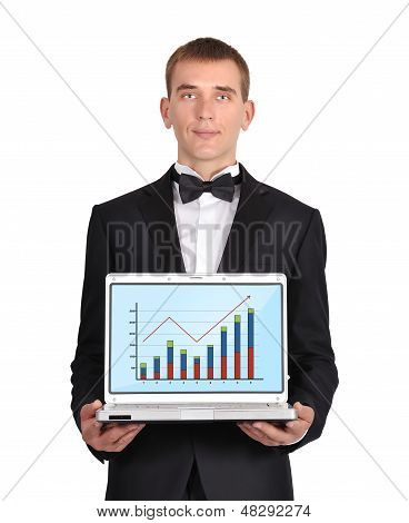 Forretningsmand med Notebook