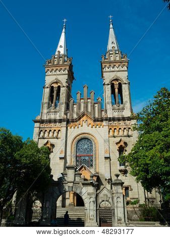 BATUMI, Georgien - 7 juli: St. ortodokse kirke på 7 juli 2013 i Batumi, Georgien. Denne kirke er mor