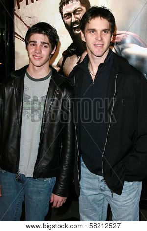 Luc Robitaille and son Steven at the Los Angeles premiere of 