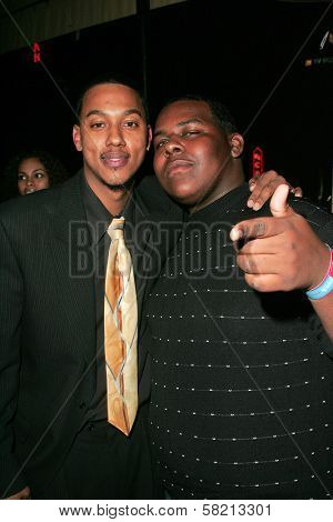 Wesley Jonathan and H Wood at the Top X Calendar Release Pre-Oscar Party hosted by Denyce Lawton and Wesley Jonathan, Loggia, Hollywood, CA 02-23-07