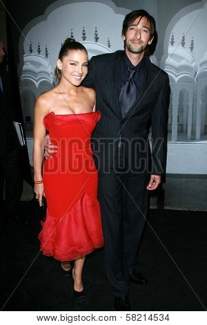 Elsa Pataky and Adrien Brody at the Giorgio Armani Prive Show to celebrate the Oscars. Green Acres, Los Angeles, CA. 02-24-07