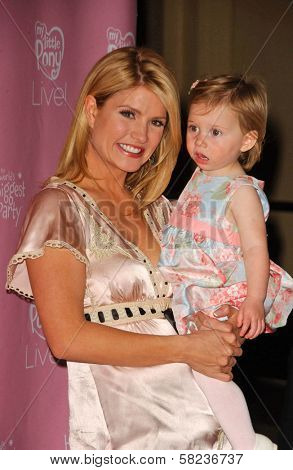 Dayna Devon and daughter Emmi at the Hollywood Premiere of 