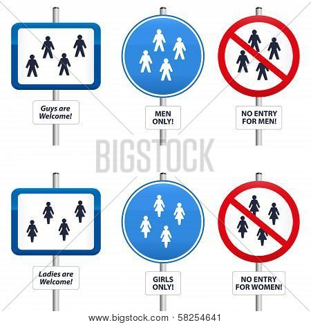 Signs Men and Women