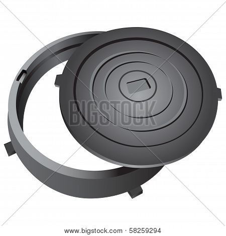 Opened Street Manhole