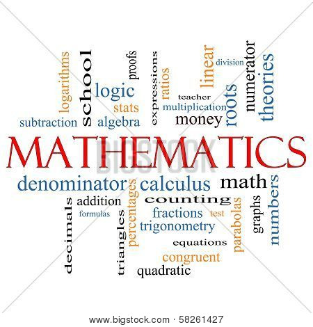 Mathematics Word Cloud Concept