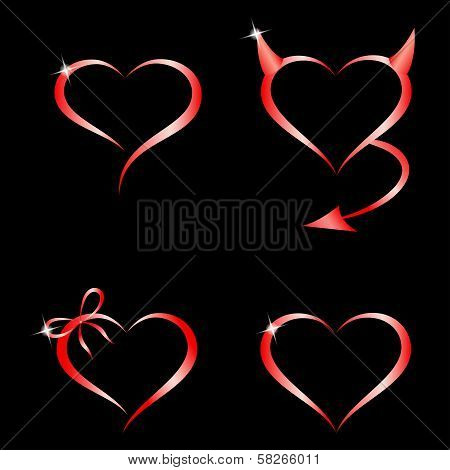 heart shape original design set