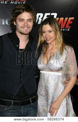 Christopher Backus and Mira Sorvino at the Los Angeles Premiere of 