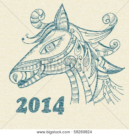 Vector Hand Drawn Horse