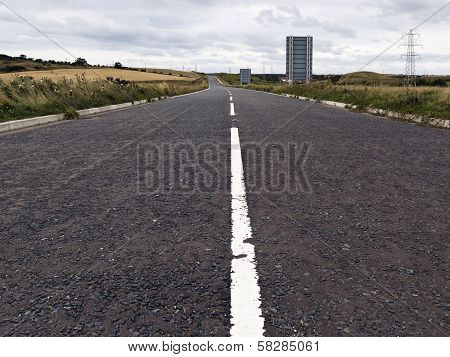 Empty road or highway