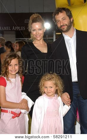 Leslie Mann with Judd Apatow and their family at the World Premiere of 