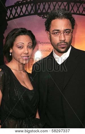Sylvain White and wife at the world premiere of 