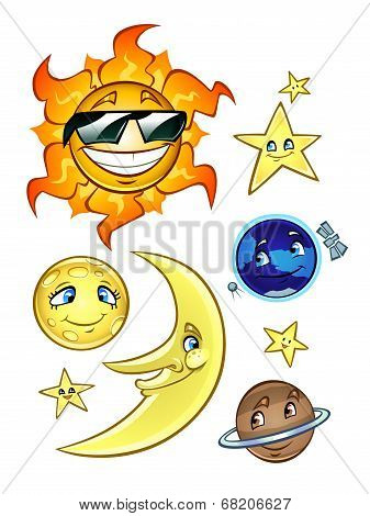 Sun Moon Stars And Planets