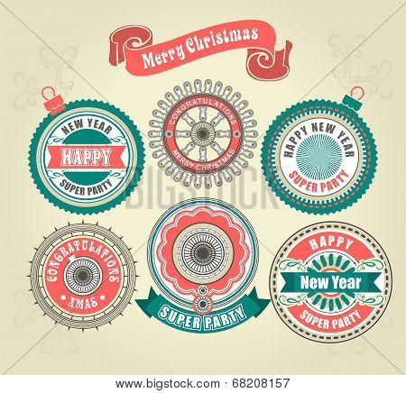 Calligraphic Design Elements Of Merry Christmas