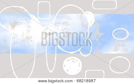Abstract Geometric Image In Blue, Grey