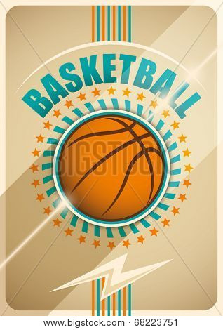 Basketball poster design. Vector illustration.