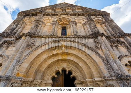 Facade Of Petit Palais Et Cornemp Romanesque Church, Gironde France