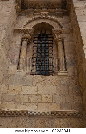 Nice Lateral Romanesque Window In San Isidoro Leon, Spain