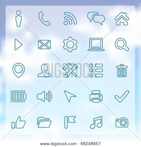 25 Ui Outline Icons For Web And Mobile