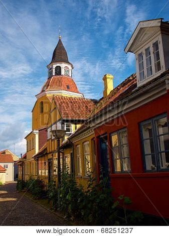 Bell Tower In Faaborg Funen Denmark