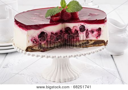 cheese cake with cherry