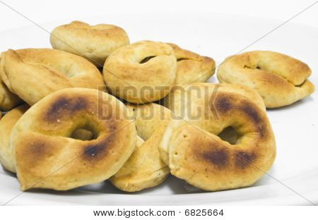 Taralli。意大利食品。