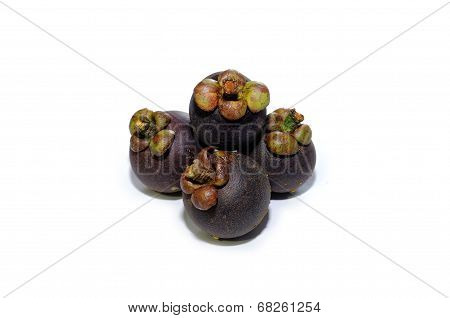 Mangosteen on white