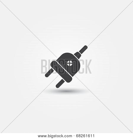 Vector simple electric plug icon