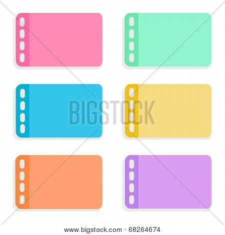 Set Of Colored Stickers