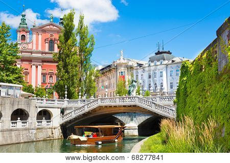 Romantic medieval Ljubljana, Slovenia, Europe.