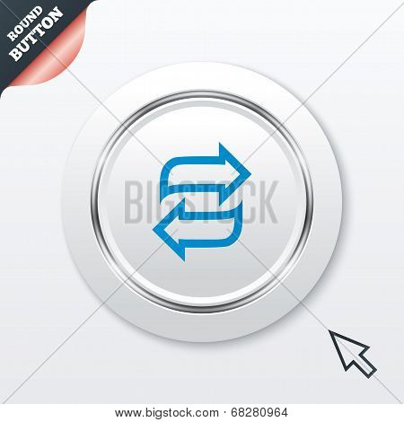 Rotation icon. Repeat symbol. Refresh sign.