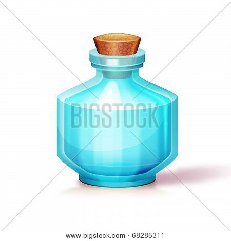 Vector illustration of glass flask