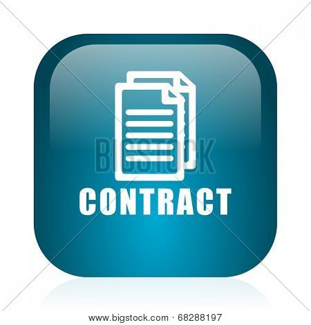 contract blue glossy internet icon