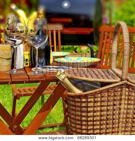 Summer Party Or Picnic Scene