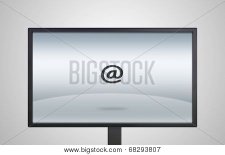 Desktop Monitor Display With Email Icon
